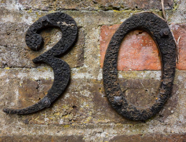 istock Written Wording in Distressed State Typography Found Number 30 thirty 994247034