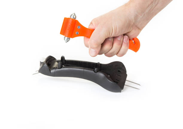 istock Safe hammer in the car on the white 994254596