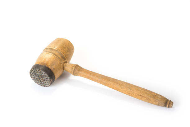 istock Retro kitchen food hammer on the white 994255276