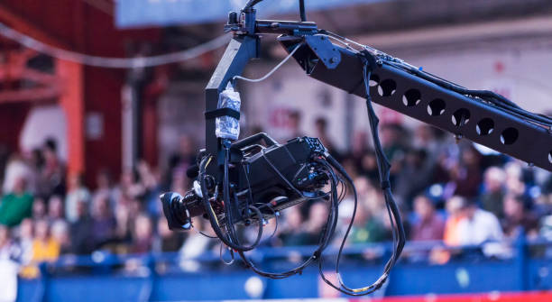 istock Camera on a boom for an indoor event 994255452