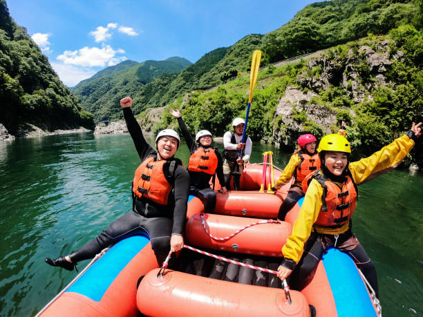 istock Personal point of view of a white water river rafting excursion 994263756
