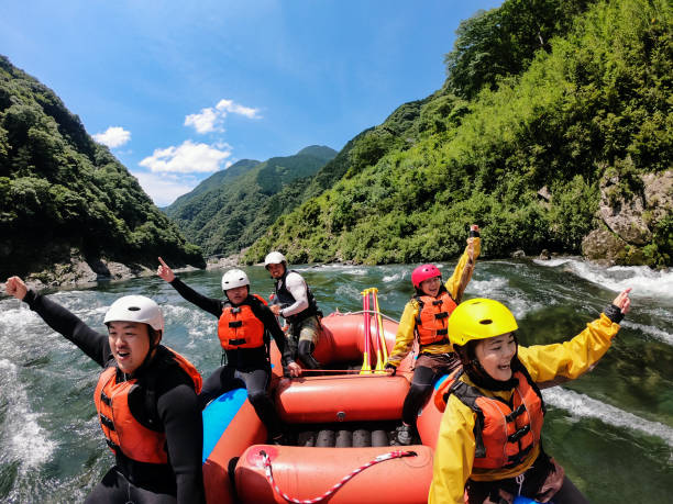 istock Personal point of view of a white water river rafting excursion 994263782