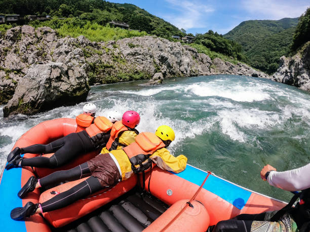 istock Personal point of view of a white water river rafting excursion 994263788