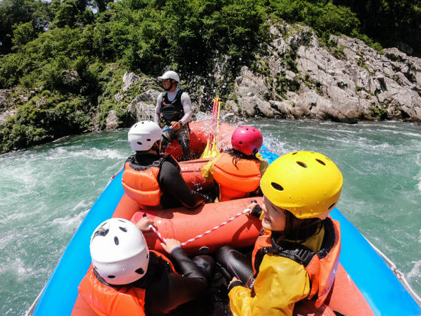 istock Personal point of view of a white water river rafting excursion 994263818
