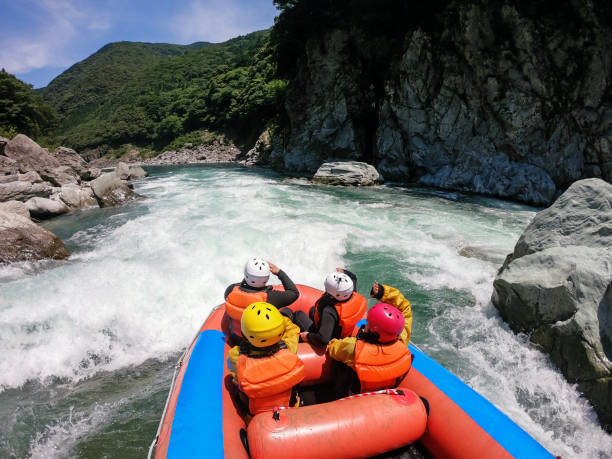 istock Personal point of view of a white water river rafting excursion 994263824