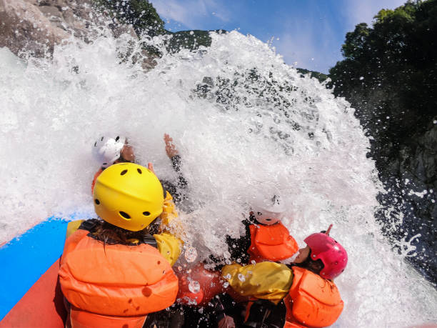 istock Personal point of view of a white water river rafting excursion 994263826