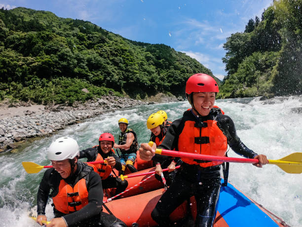 istock Personal point of view of a white water river rafting excursion 994263838