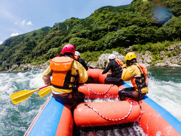 istock Personal point of view of a white water river rafting excursion 994263876