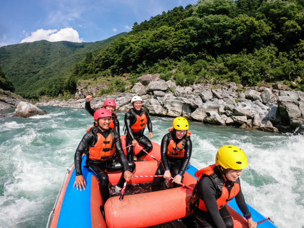 istock Personal point of view of a white water river rafting excursion 994263886
