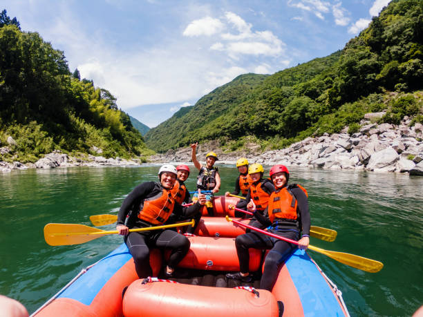 istock Personal point of view of a white water river rafting excursion 994263896
