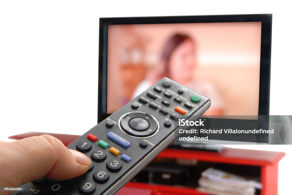 TV remote control France Stock Photo