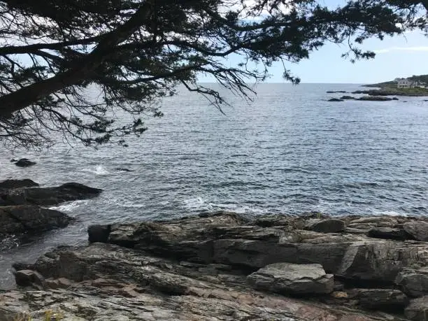 A view of the ocean in Maine.