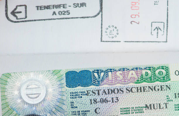 istock Spanish Schengen visa in the passport 994277734