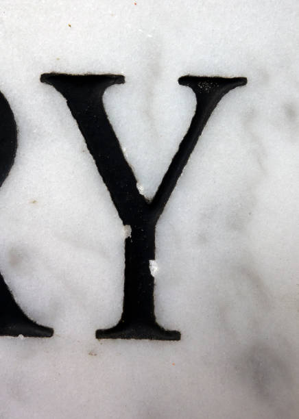 Written Wording in Distressed State Typography Found Letter Y