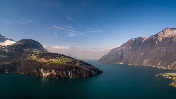 istock aerial view on lake and mountains, switzerland 994281820