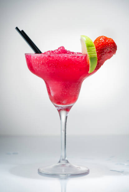 istock Frozen strawberry margarita cocktail 994284288