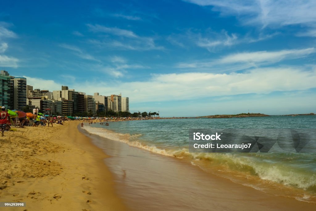 Costa Beach - Brazilian beach in Espírito Santo (Brazil) Famous Vila Velha's beach Beach Stock Photo