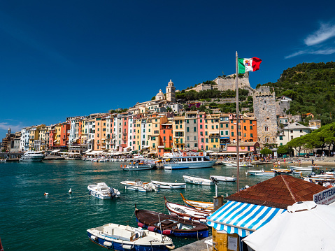 small village in italy with colorful houses