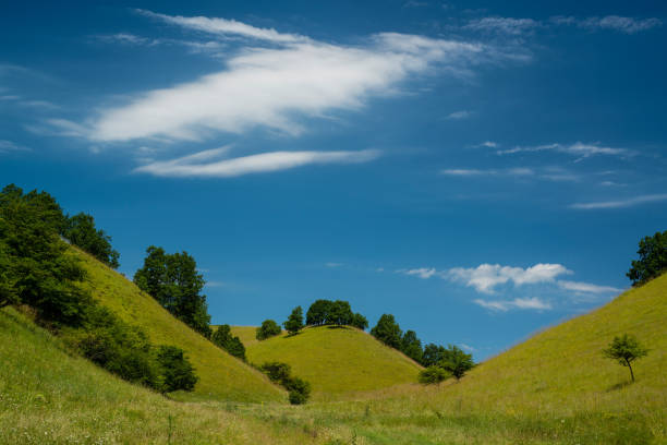 Beatuful lanscape with hills and blue sky