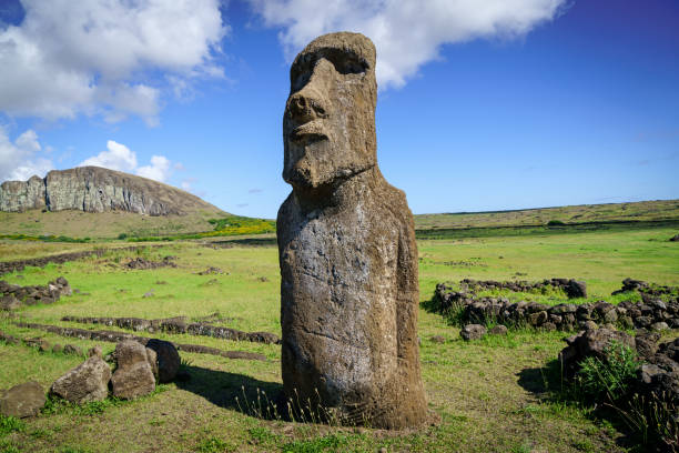 ahu tongariki moai île de pâques, rapa nui isla de pascua - nui photos et images de collection