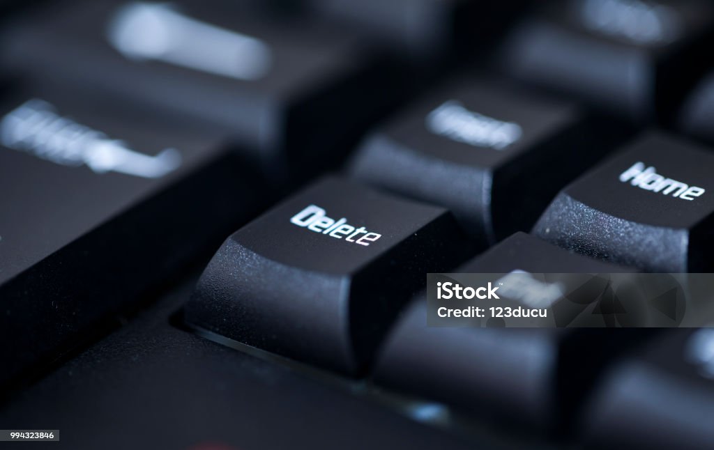 Delete Key Computer Keyboard Delete Key Stock Photo