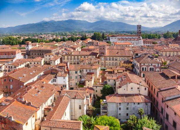 istock Lucca old town rooftop cityscape Tuscany Italy 994363144