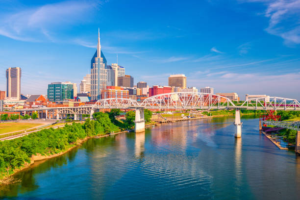 nashville ,tennessee ,usa - nashville skyline usa tennessee ストックフォトと画像