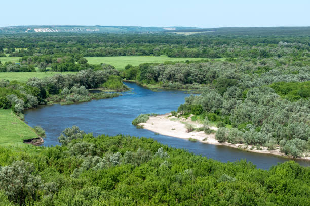 istock In the distance, runs, wriggling like a snake, the river Don 994379046