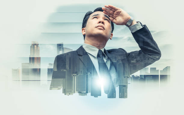 istock Double exposure - Business Leader Vision 994383378