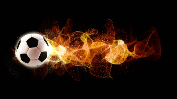 istock Rotating Football with Firefly Flowing Particles 994391262