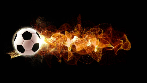istock Rotating Football with Firefly Flowing Particles 994391264