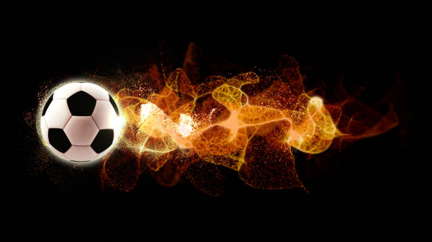 istock Rotating Football with Firefly Flowing Particles 994391266