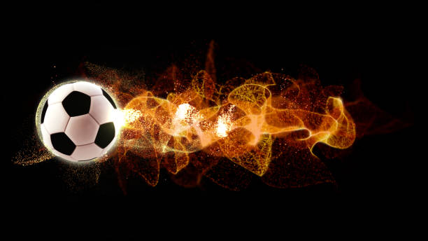 istock Rotating Football with Firefly Flowing Particles 994391274