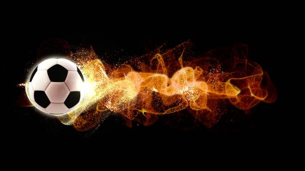 istock Rotating Football with Firefly Flowing Particles 994391298
