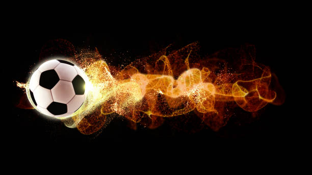 istock Rotating Football with Firefly Flowing Particles 994391350