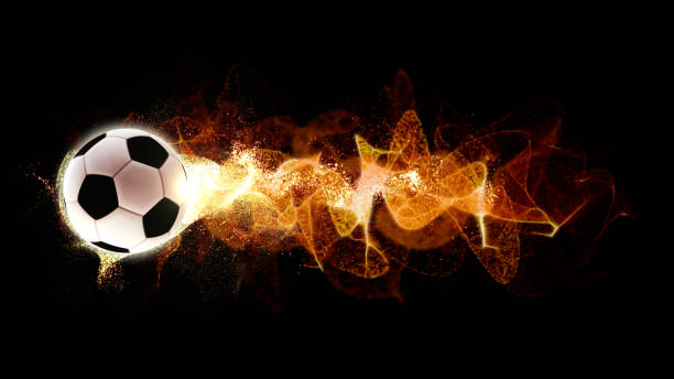 istock Rotating Football with Firefly Flowing Particles 994391366