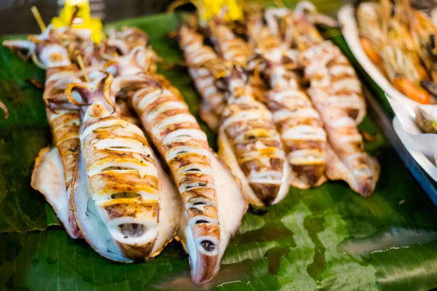 istock Thai spicy squid barbecue skewer 994397922