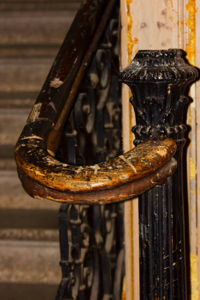 istock Staircase Hand Railing in Old Historic Building. 994408788