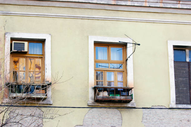 istock Old Tbilisi architecture, window and exterior decor in summer day 994413136