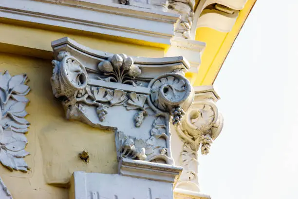 Details of Art-Nouveau decor of facade in Old Tbilisi, Georgia