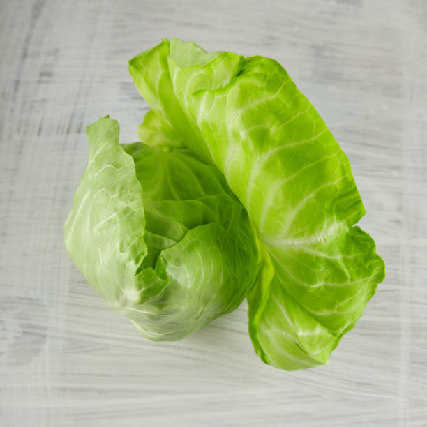 istock fresh green pointed cabbage on white wood 994424814