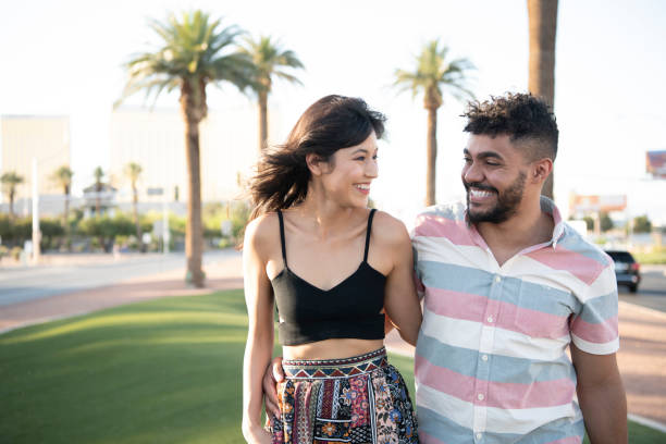 istock Loving couple on vacation smiling 994424926