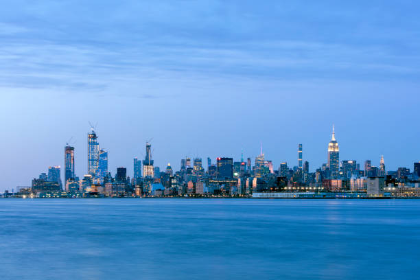 New York City, Manhattan skyline, view over Hudson River, High Dynamic Range Image