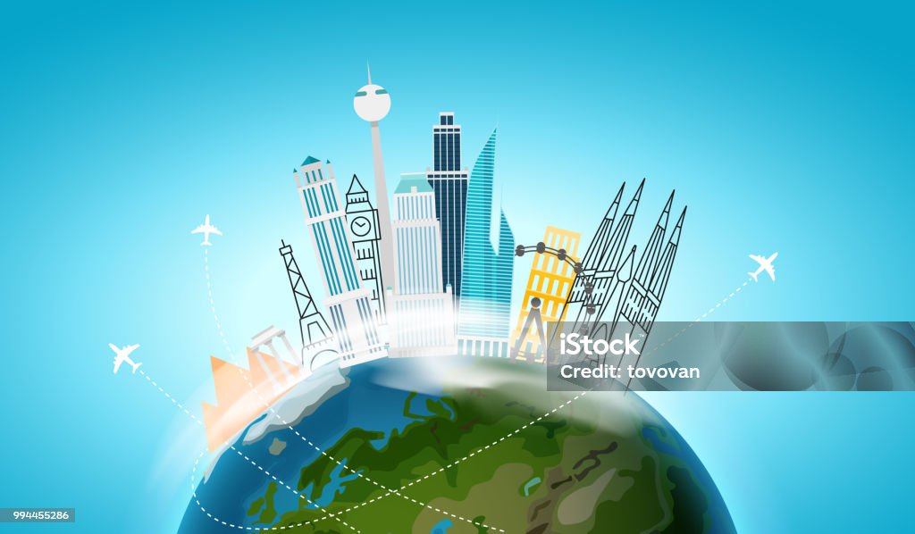 Destination Vector Visual Travel Destination Concept Vector Illustration Stock Illustration ...