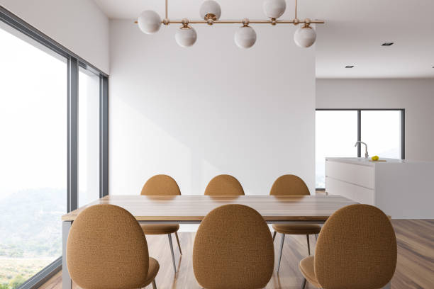 istock White and wood dining room and kitchen, mountain 994482740