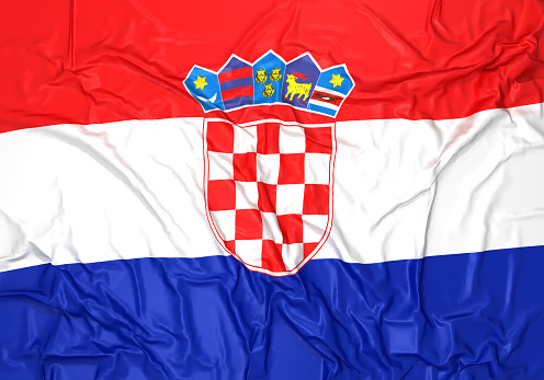 3D illustration of Croatia flag