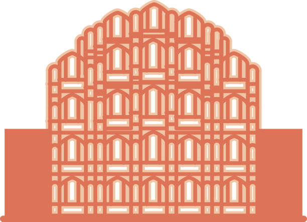 Historical Icon Jaipur City Hawa Mahal Stock Illustration - Download Image  Now - Hawa Mahal, Architecture, Art And Craft - iStock