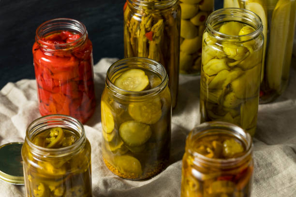 istock Homemade Pickled Vegetables in Jars 994513032
