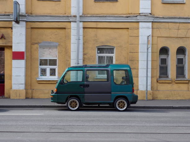 istock A small minibus is standing on the street 994513382