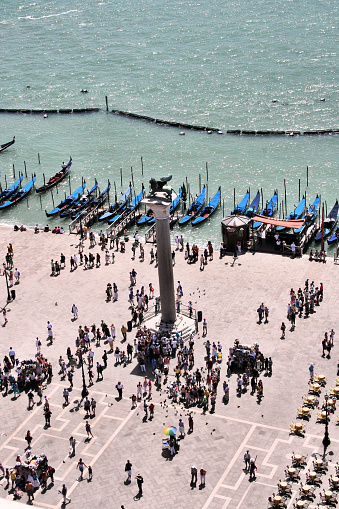 An aerial view of Venice taken from the San Marco